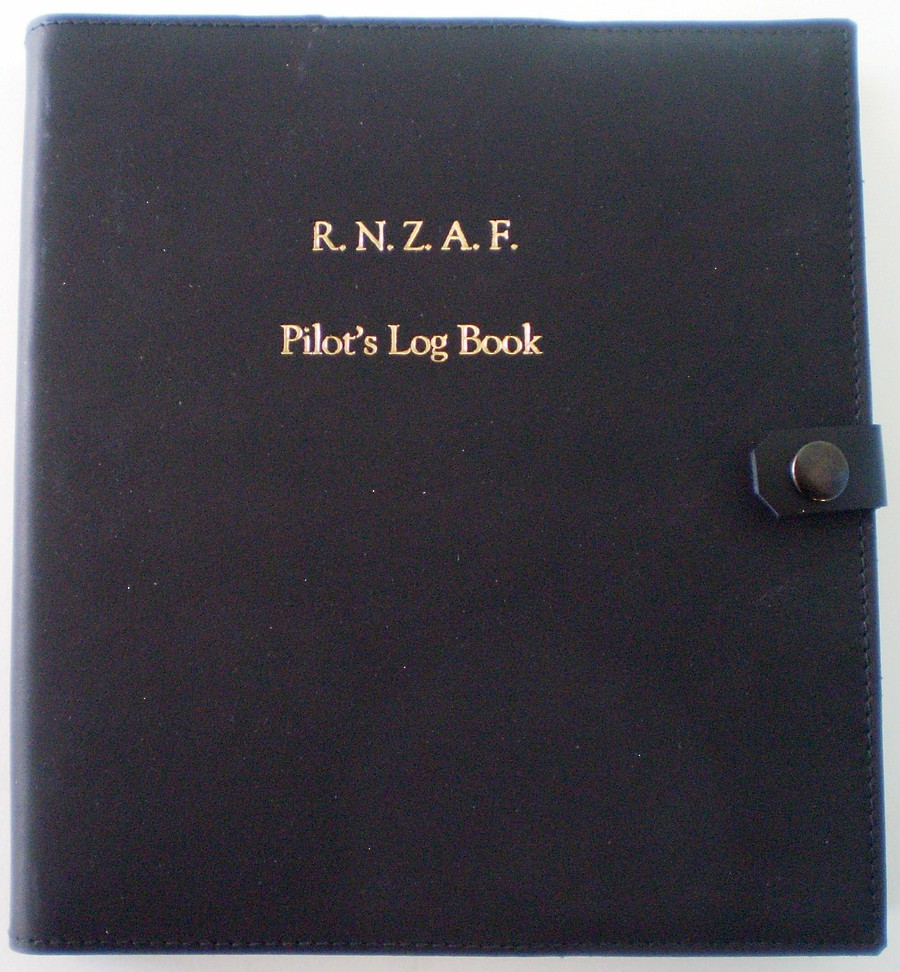 Leather Cover - Black -  for RNZAF Pilot Log Book image 0